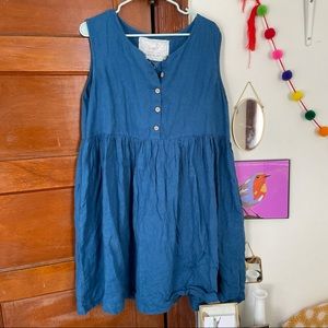 Notperfectlinen brand blue midi dress